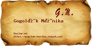 Gogolák Mónika névjegykártya